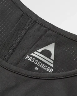 Chakra Tie Back Active Recycled T-Shirt - Black