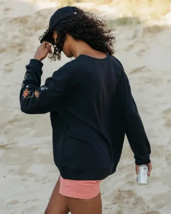 Chica Recycled Cotton Oversized Sweatshirt - Black