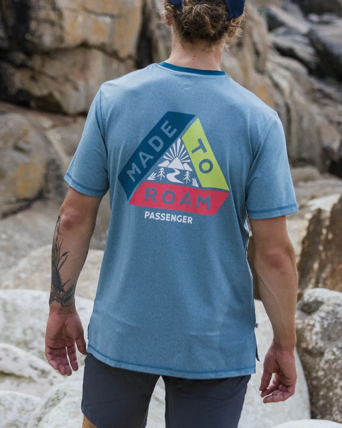 Classic Active Recycled T-Shirt - Blue Steel Marl