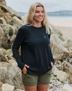 Classic Recycled Cotton Long Sleeve T-Shirt - Black