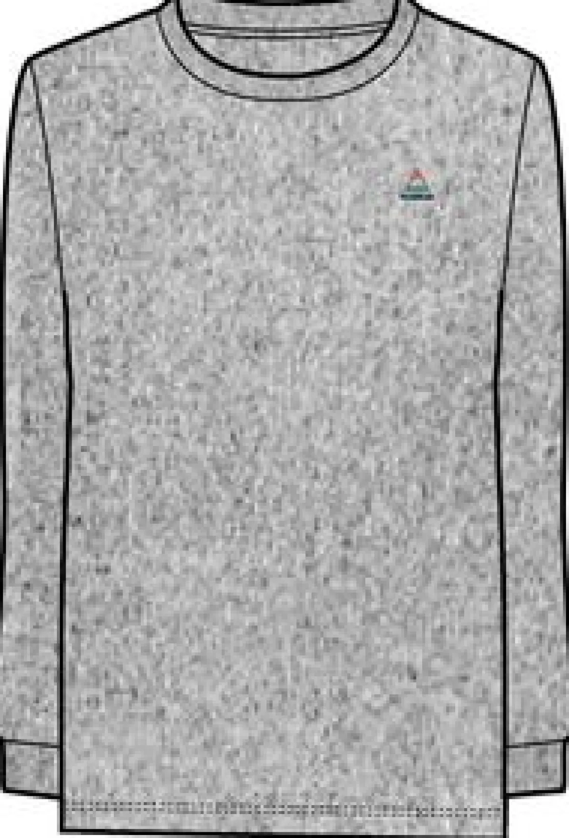 Classic Recycled Cotton Long Sleeve T-Shirt - Mid Grey Marl