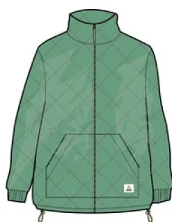 Clementine Quilted Full Zip - Green Spruce