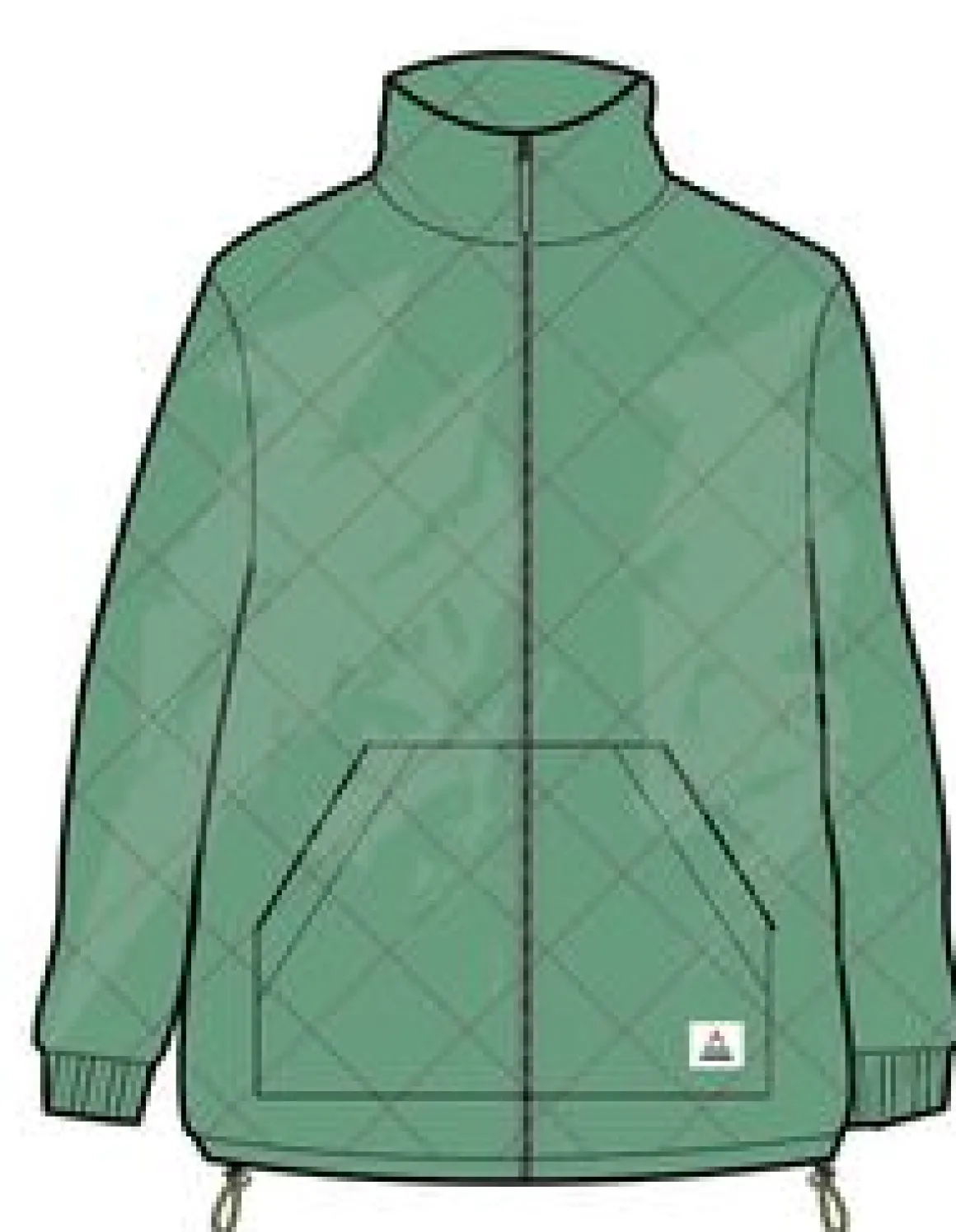 Clementine Quilted Full Zip - Green Spruce