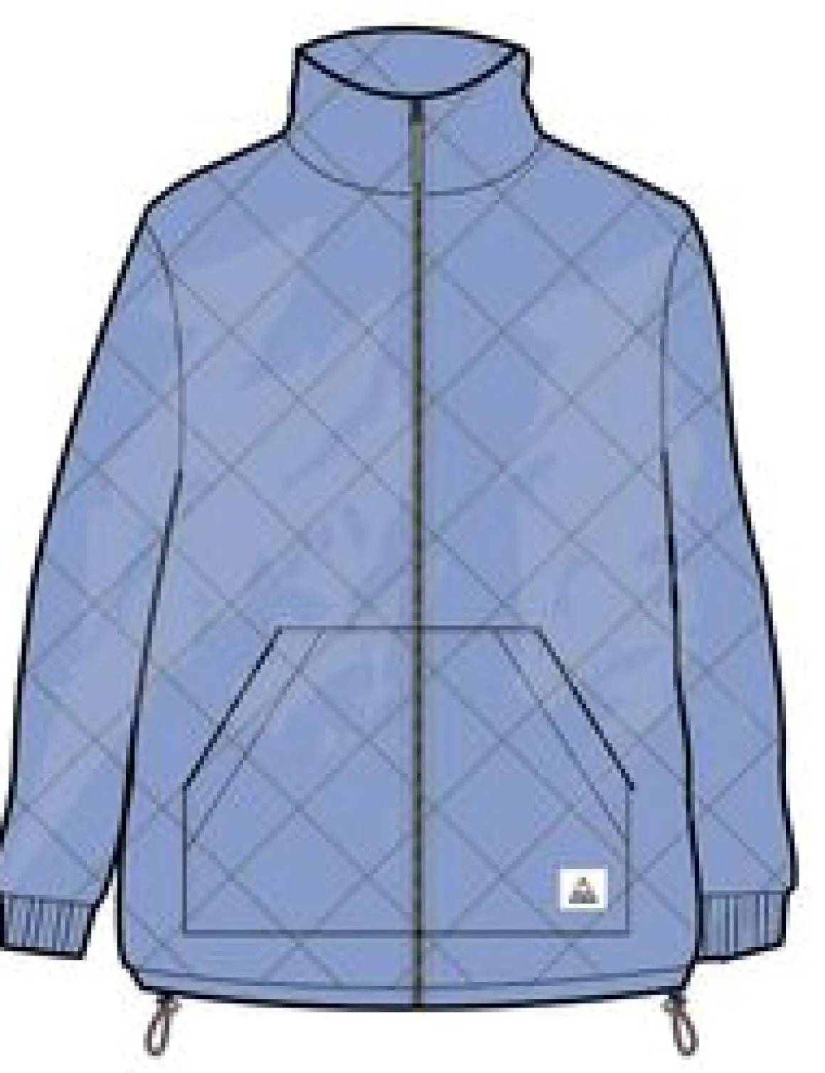 Clementine Quilted Full Zip - Cornflower