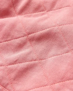 Clementine Recycled Quilted Button Up Hoodie - Shell Pink