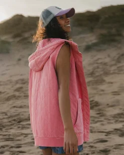 Clementine Recycled Quilted Vest - Shell Pink