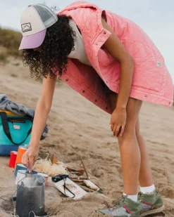Clementine Recycled Quilted Vest - Shell Pink