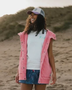 Clementine Recycled Quilted Vest - Shell Pink