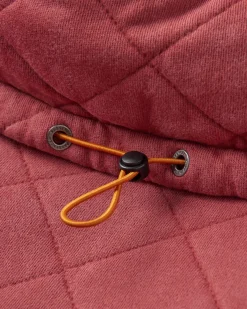 Clementine Recycled Quilted High Neck - Red Ochre