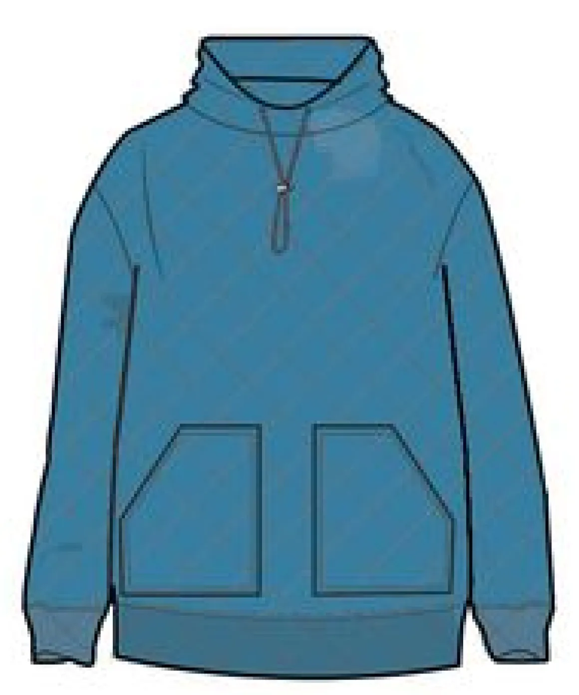 Clementine Recycled Quilted High Neck - Bluejay