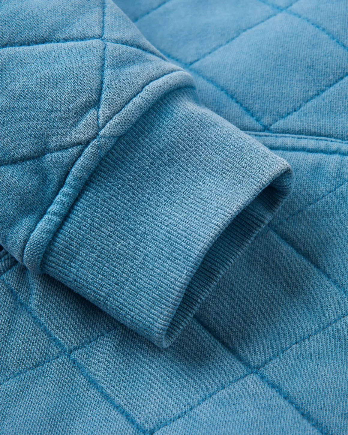 Clementine Recycled Quilted High Neck - Bluejay