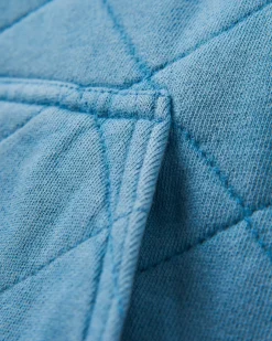 Clementine Recycled Quilted High Neck - Bluejay