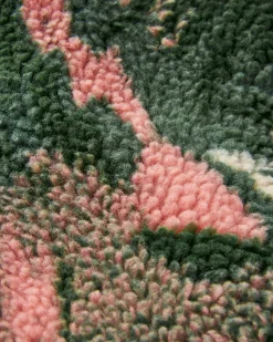 Clover Recycled Cotton-Lined Sherpa Fleece - Abstract Mountain Fir Tree