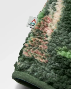 Clover Recycled Cotton-Lined Sherpa Fleece - Abstract Mountain Fir Tree