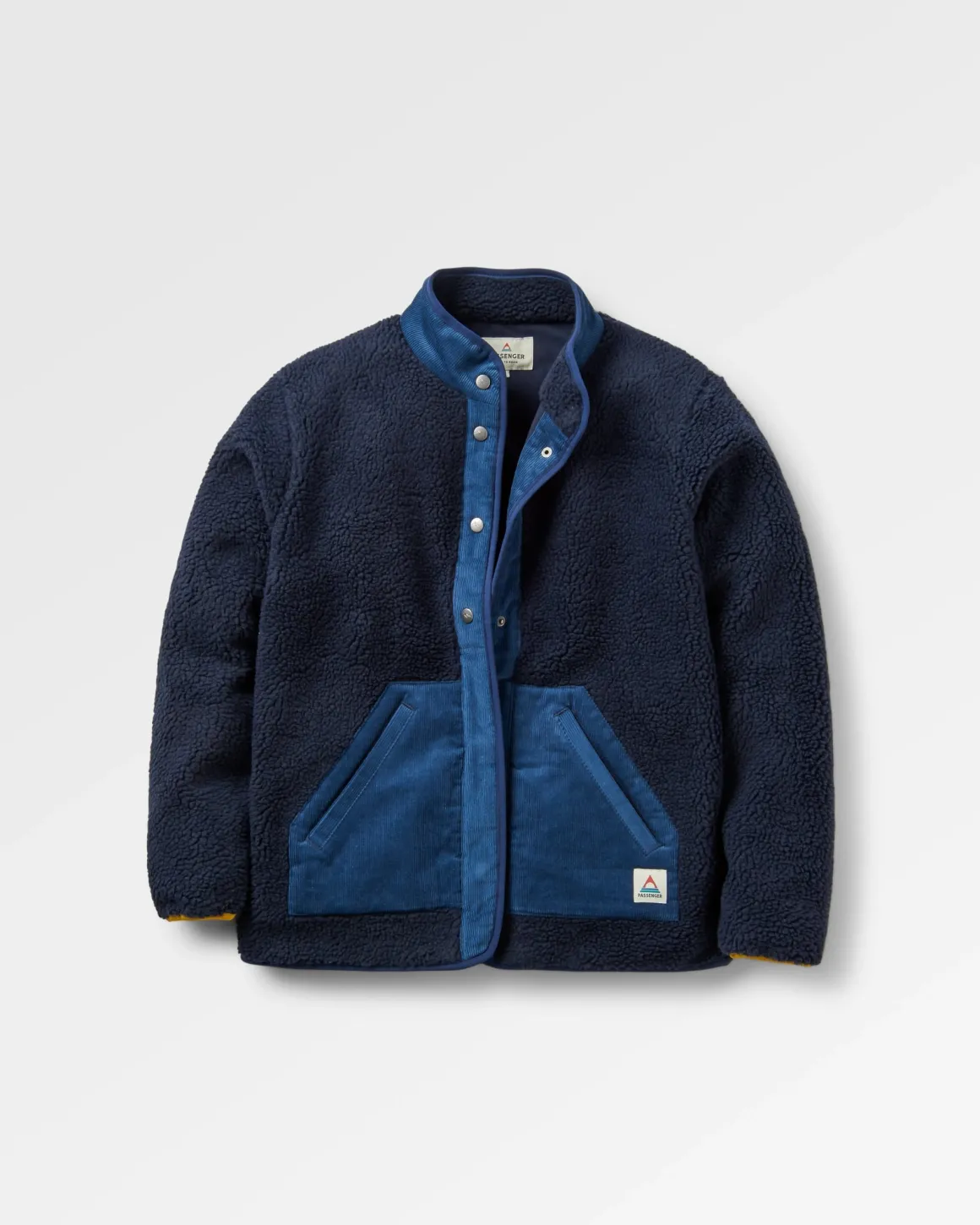 Clover Recycled Cotton-Lined Sherpa Fleece - Deep Navy