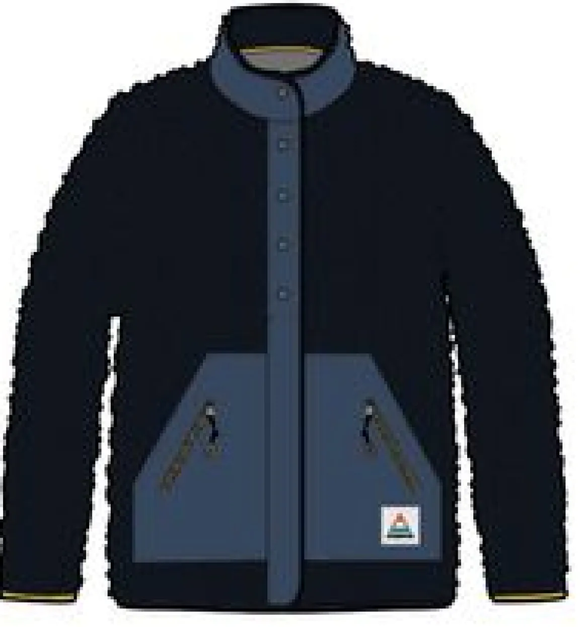 Clover Recycled Cotton-Lined Sherpa Fleece - Deep Navy