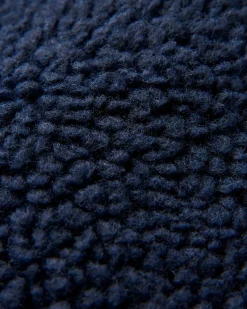 Clover Recycled Cotton-Lined Sherpa Fleece - Deep Navy