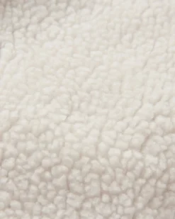Clover Recycled Cotton-Lined Sherpa Fleece - Vintage White