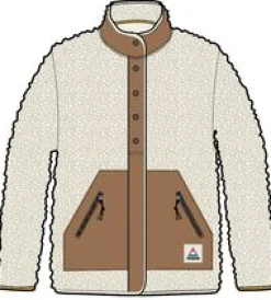 Clover Recycled Cotton-Lined Sherpa Fleece - Vintage White