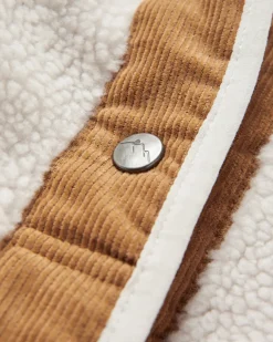 Clover Recycled Cotton-Lined Sherpa Fleece - Vintage White