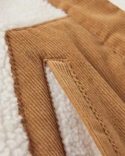 Clover Recycled Cotton-Lined Sherpa Fleece - Vintage White