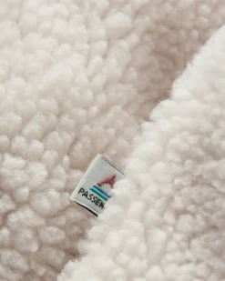 Clover Recycled Cotton-Lined Sherpa Fleece - Vintage White