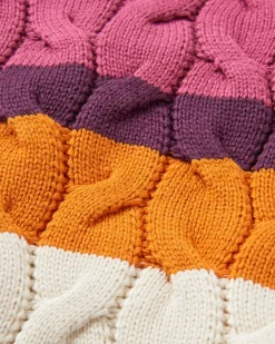 Comfort Organic Cotton Knitted Sweater - Rhubarb Multi Stripe