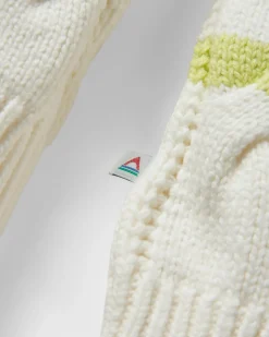 Comfort Stripe Organic Knitted Sweater - Lime Stripe