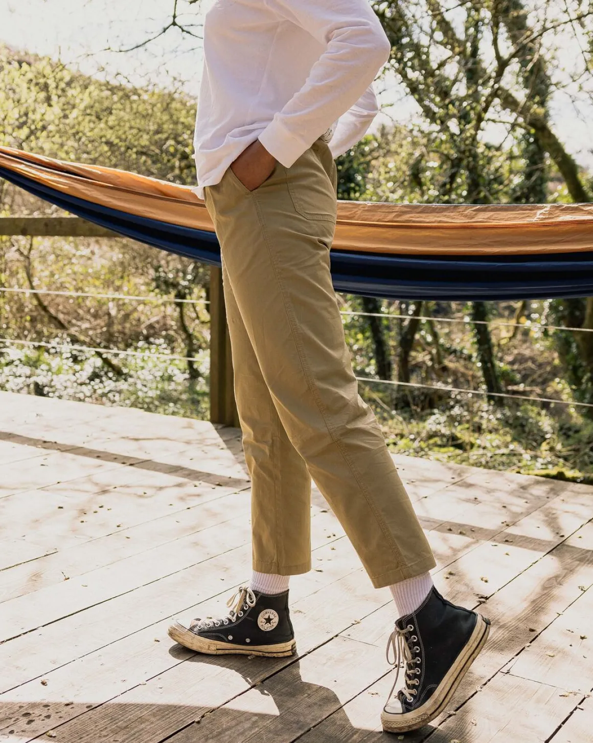 Compass Elasticated Waist Pant - Biscuit