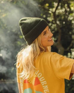 Compass Recycled Acrylic Beanie - Fir Tree