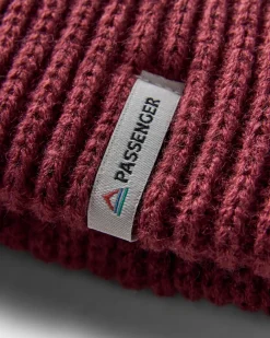 Compass Recycled Beanie - Wine