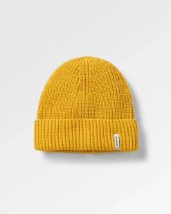 Compass Recycled Beanie - Mustard Yellow