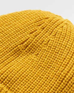 Compass Recycled Beanie - Mustard Yellow
