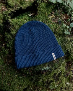 Compass Recycled Beanie - Rich Navy