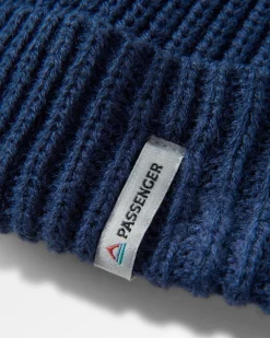 Compass Recycled Beanie - Rich Navy