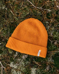 Compass Recycled Beanie - Sunrise Orange