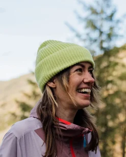 Compass Recycled Beanie - Lime Juice