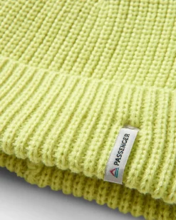 Compass Recycled Beanie - Lime Juice