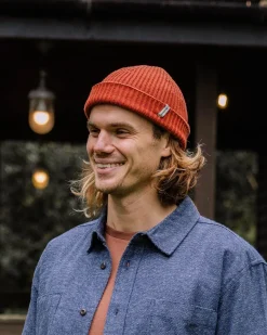 Compass Recycled Beanie - Baked Clay