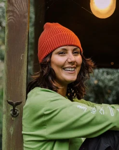 Compass Recycled Beanie - Baked Clay