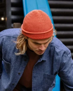 Compass Recycled Beanie - Baked Clay