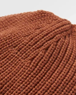Compass Recycled Beanie - Baked Clay
