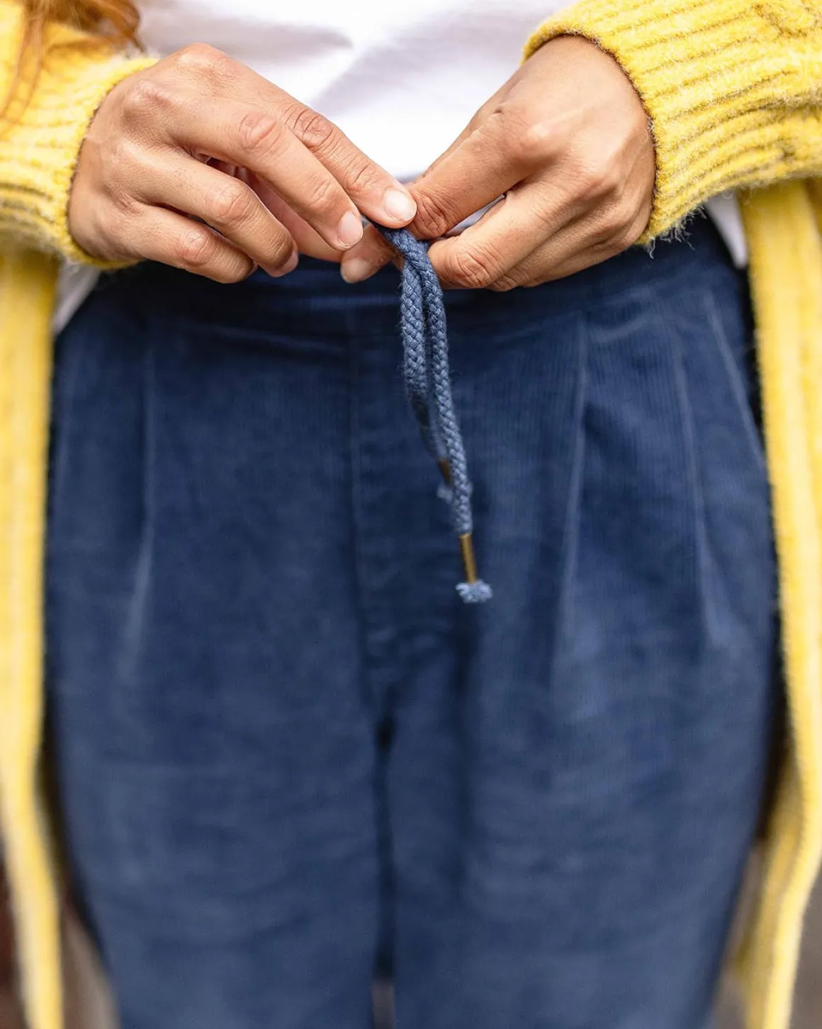 Compass Recycled Corduroy Pant - Dark Denim