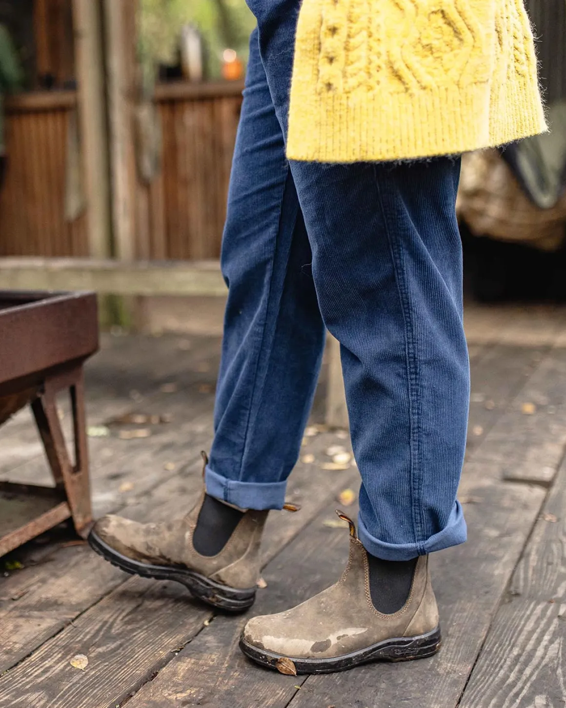 Compass Recycled Corduroy Pant - Dark Denim