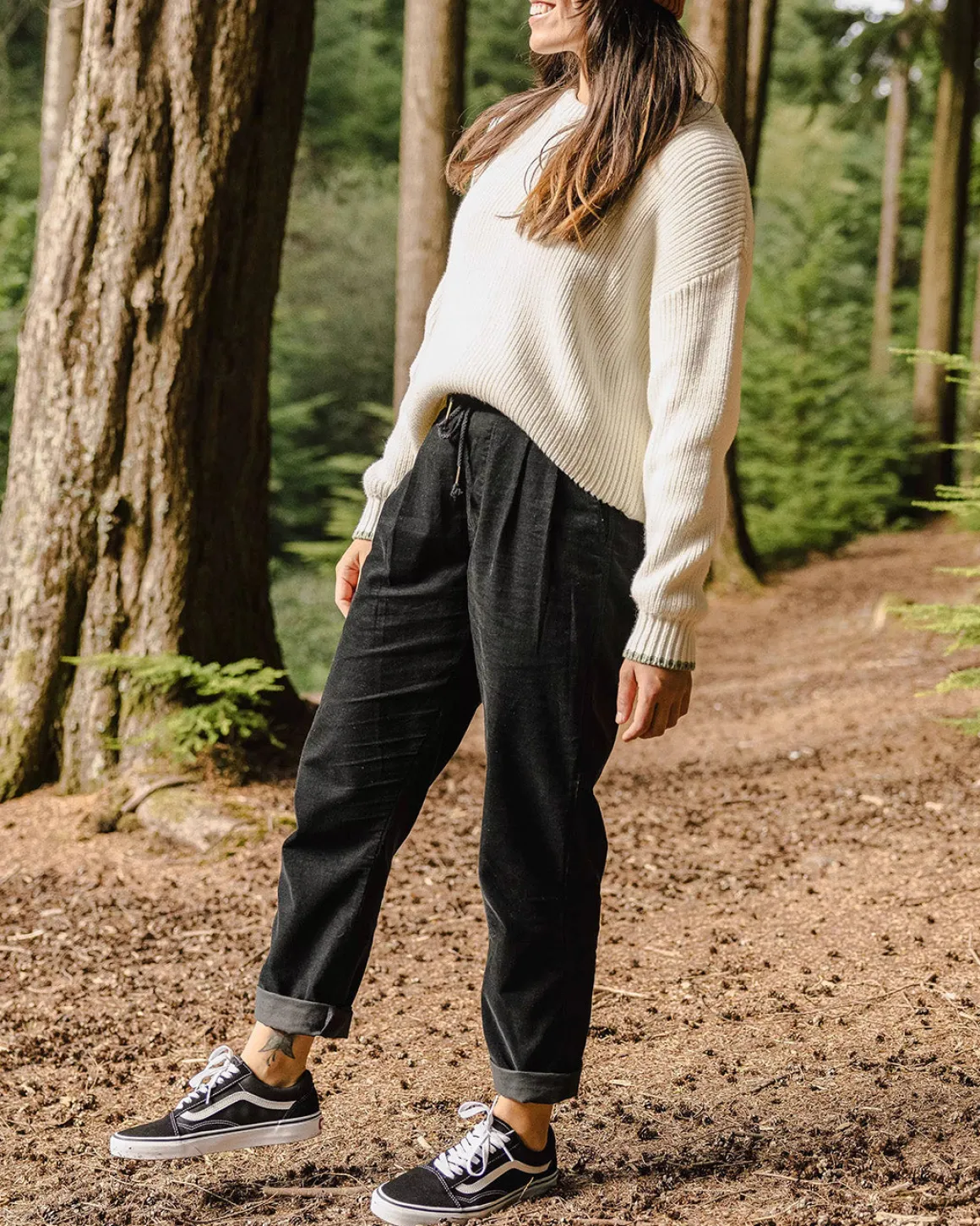 Compass Recycled Corduroy Pant - Black