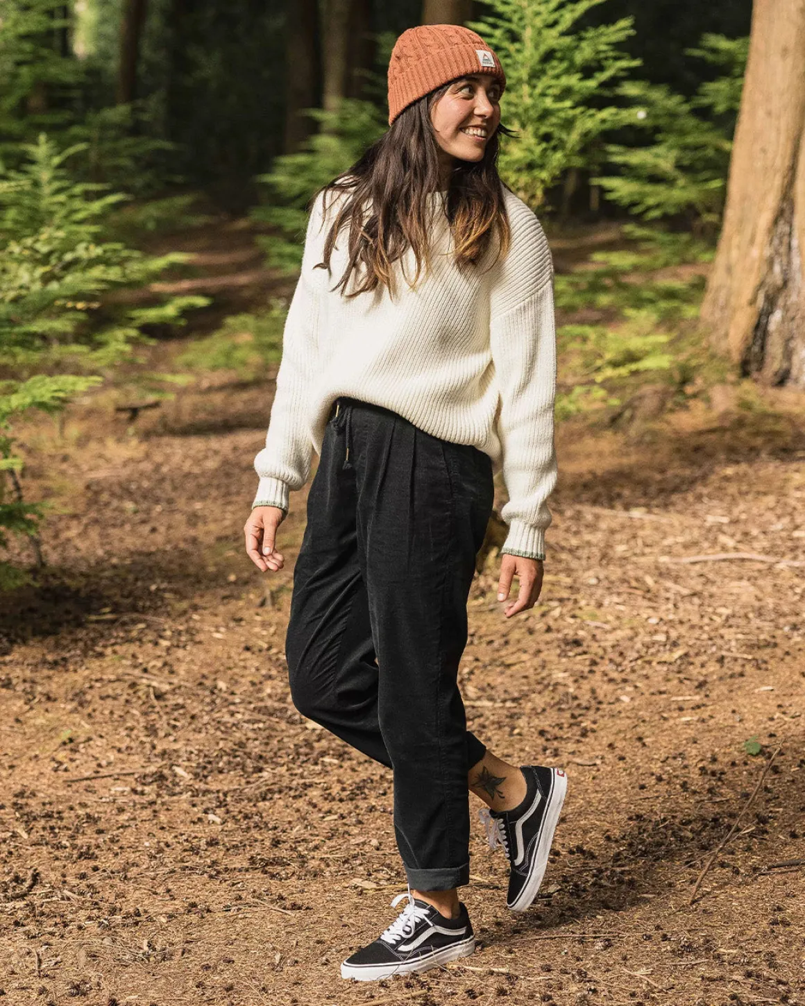 Compass Recycled Corduroy Pant - Black