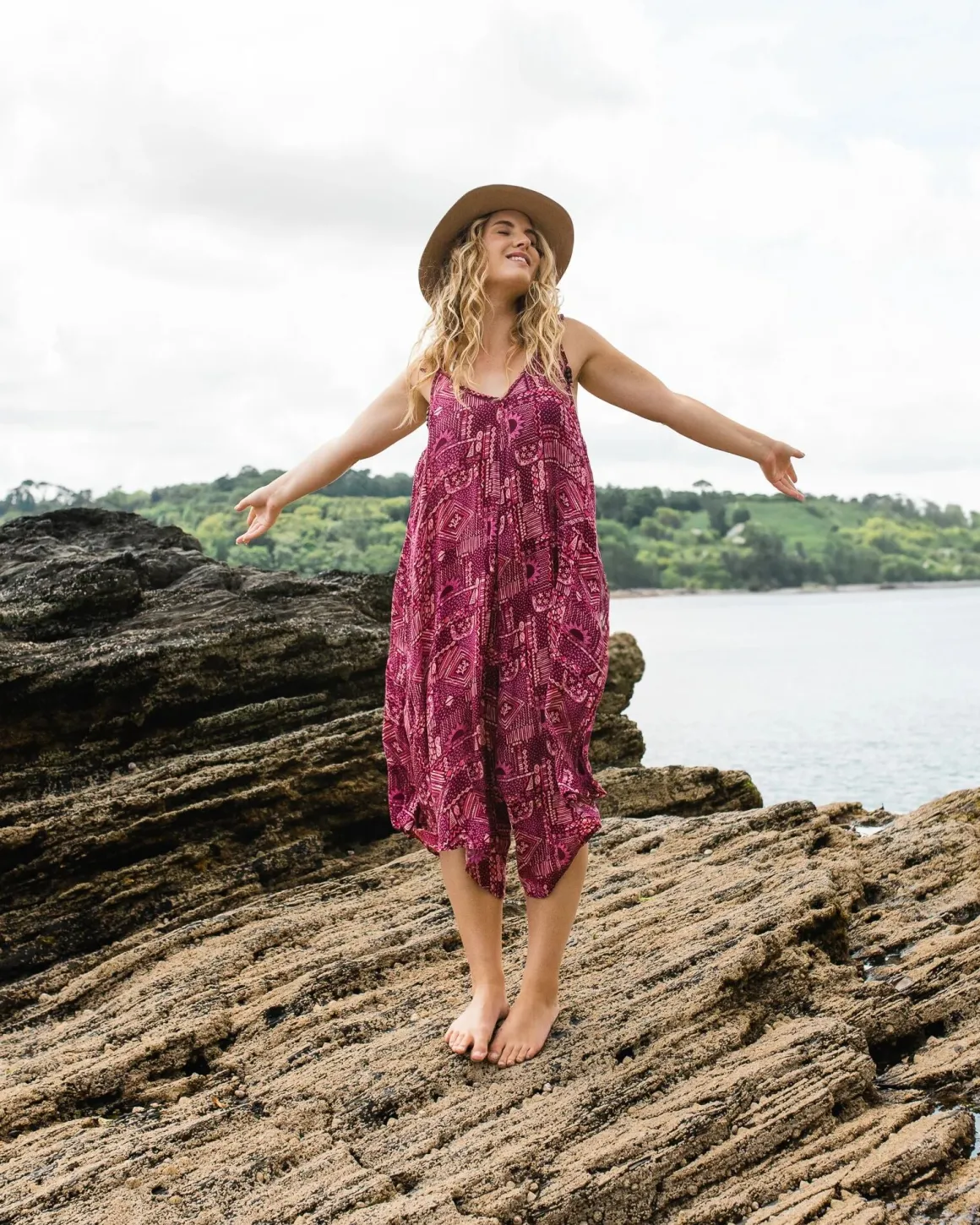 Copetín Jumpsuit - Vintage Patchwork Wine