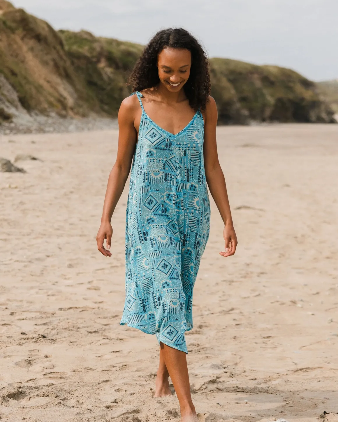 Copetín Jumpsuit - Vintage Patchwork Blue Pool