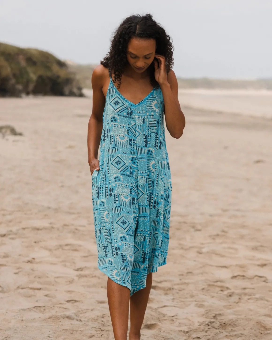 Copetín Jumpsuit - Vintage Patchwork Blue Pool