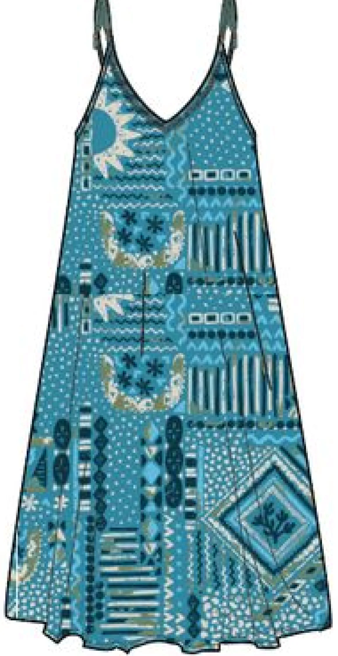 Copetín Jumpsuit - Vintage Patchwork Blue Pool